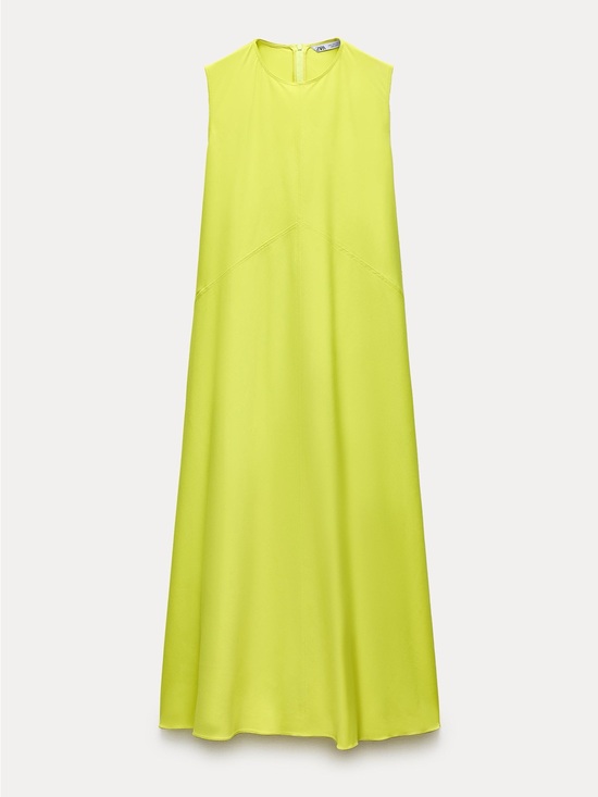 Zara Dresses & Skirts - Zara ZW Collection Sleeveless Chartreuse Maxi Dress Size Medium